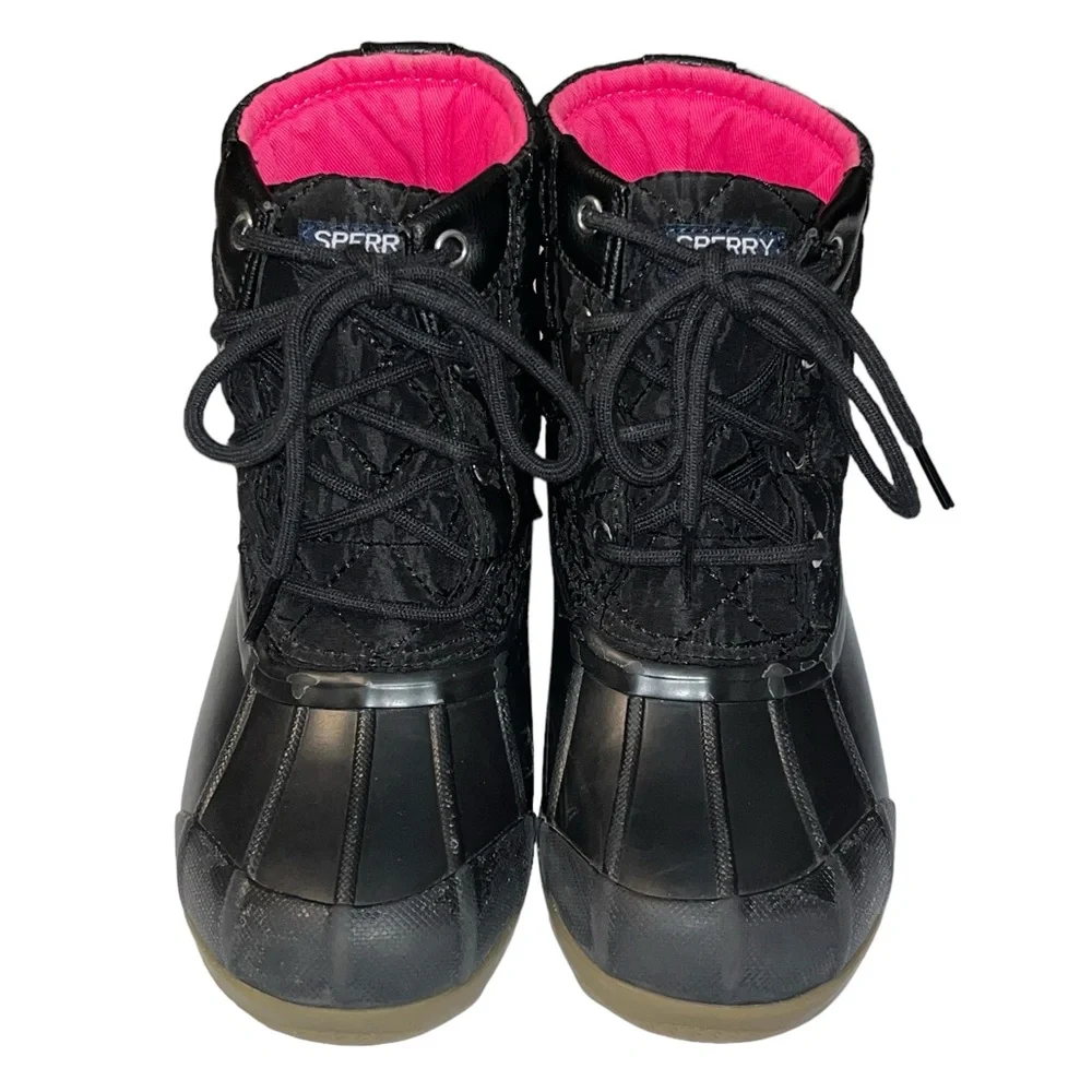 Sperry Girls Black Port Boots